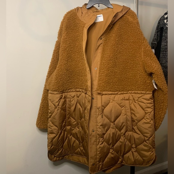 NWT Old Navy Hooded Long Sherpa Coat - Women’s 3X - Picture 8 of 13